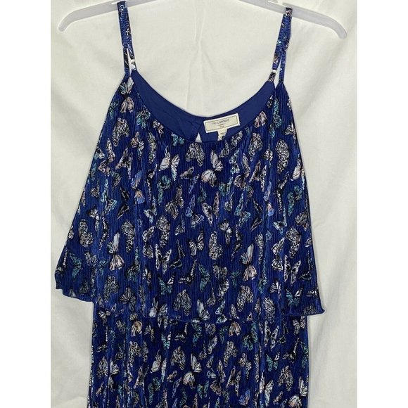 Blue Butterfly Spaghetti Strap Maxi Dress - Picture 3 of 7